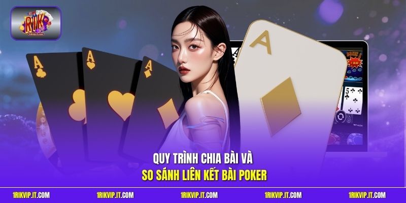 Quy trình chia bài và so sánh liên kết bài poker